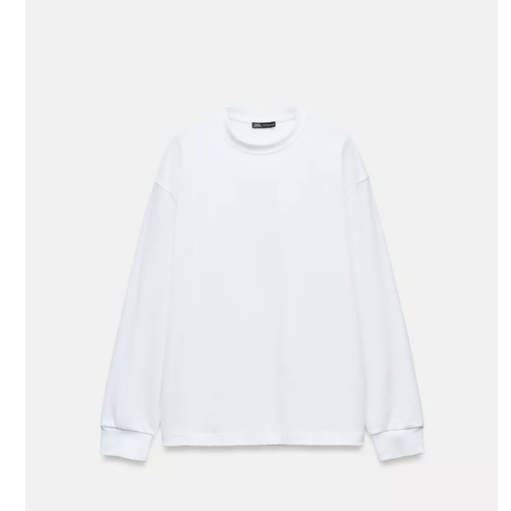 Zara long sleeve heavy cotton basic T-shirt XL size